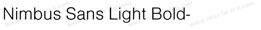 Nimbus Sans Light Bold字体转换